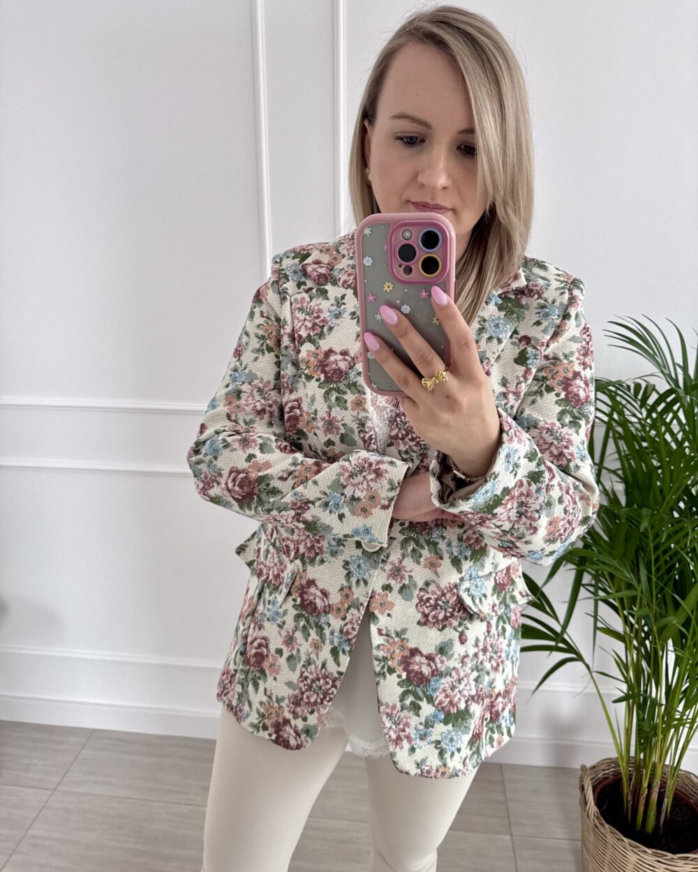 Marynarka oversize w kwiaty